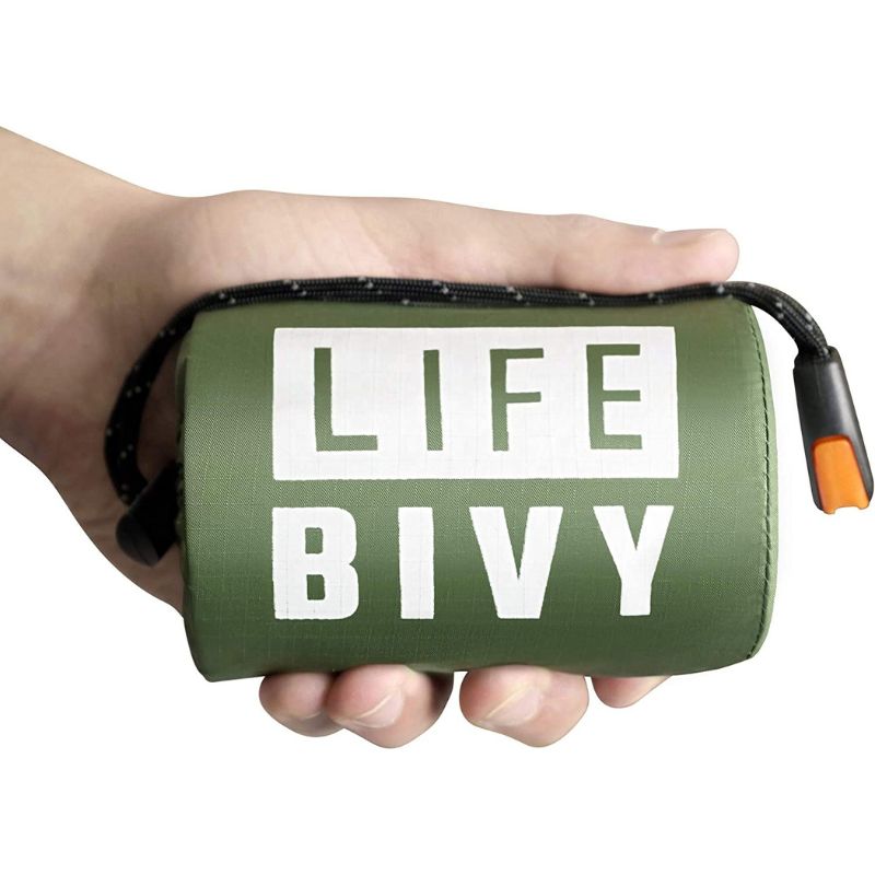 best emergency ultra light bivvy bag for rain Life Bivy with Survival Whistle – Survival Gear BSO