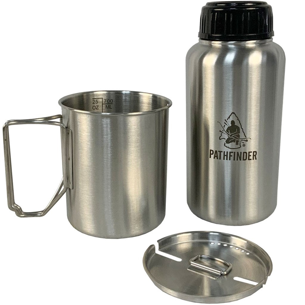 Pathfinder Stainless Steel 64oz Bush Pot & Lid