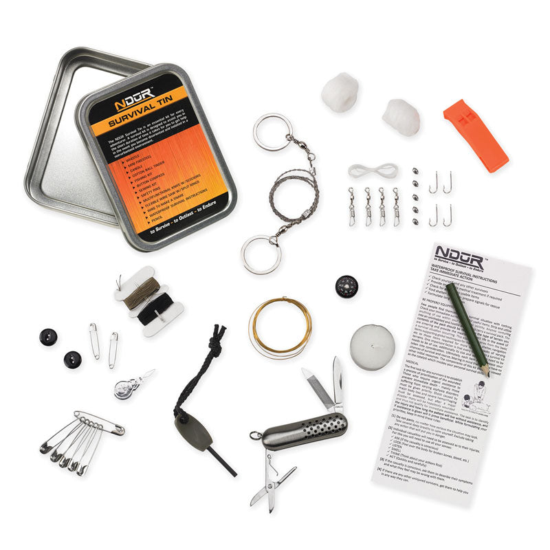 micro survival gear NDuR Survival Tin