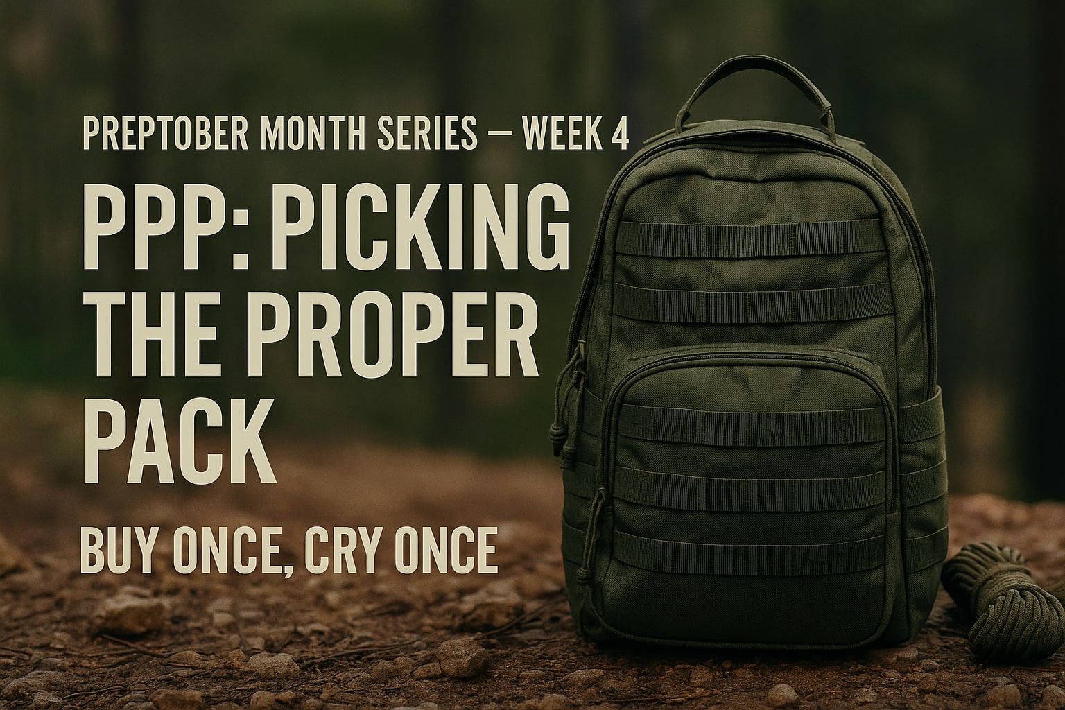 PPP: Picking the Proper Pack – Survival Gear BSO