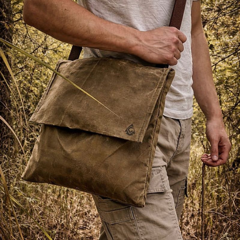 Extra Large Canvas Haversack | Single Pouch with No Pockets or