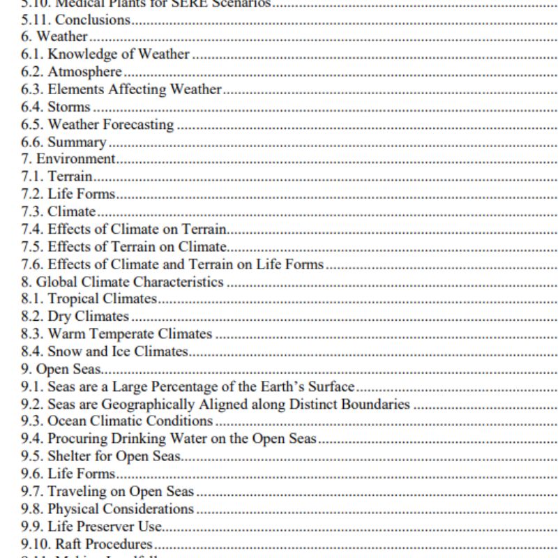 Air Force Handbook 10-644 Survival Evasion Resistance Escape (SERE) Operations (Digital Download)