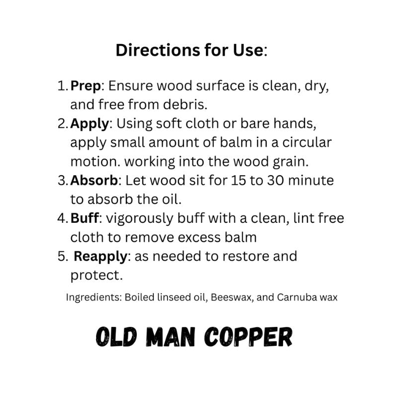 Old Man Copper "Woodsmen" Wood Balm 2 oz