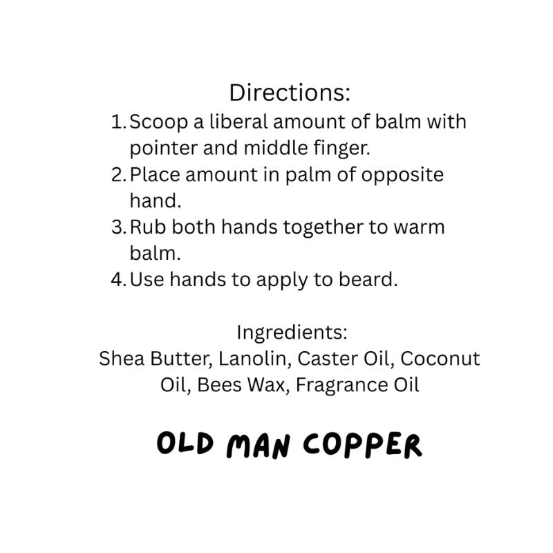 Old Man Copper "Night Raid" Coffee Beard Balm 4 oz