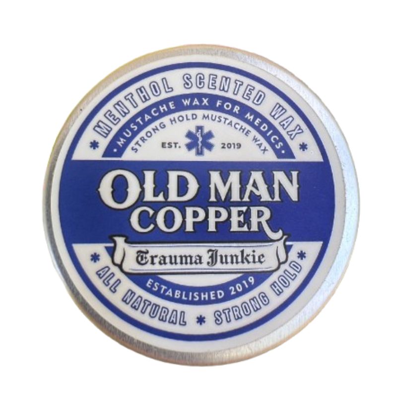Old Man Copper "Trauma Junkie" Menthol Mustache Wax 1 oz