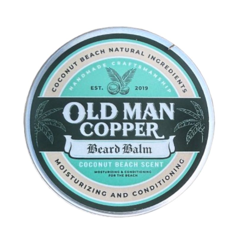 Old Man Copper "Coconut Beach"  Coconut Beard Balm 4 oz