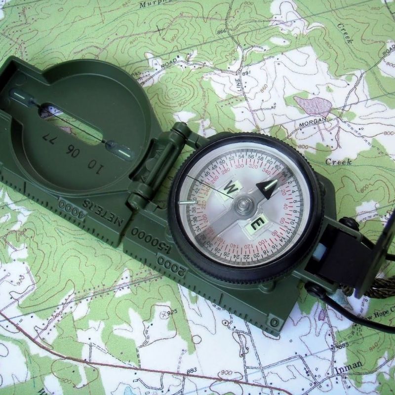 Cammenga Compass - Military Grade on topographic map, navigation in wilderness with custom kit builds and expert service A Way Through the Wilderness