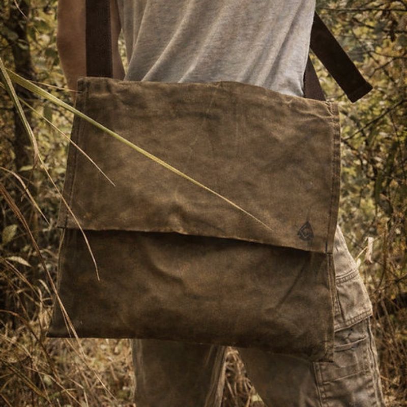 Extra Large Canvas Haversack | Single Pouch with No Pockets or
