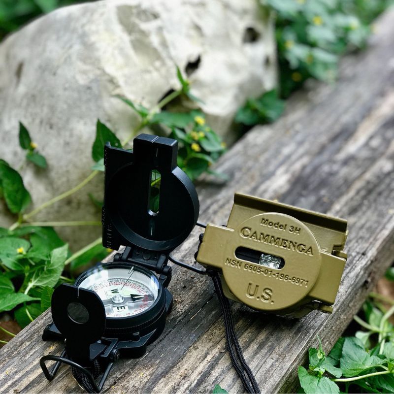 Cammenga Compass - Military Grade shown outdoors with durable design, custom kit builds, and excellent customer service A Way Through the Wilderness