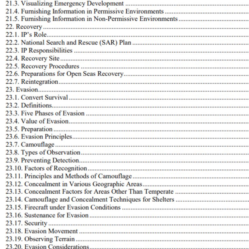 US Air Force SERE Operations | Digital Guide | PDF – Survival Gear BSO