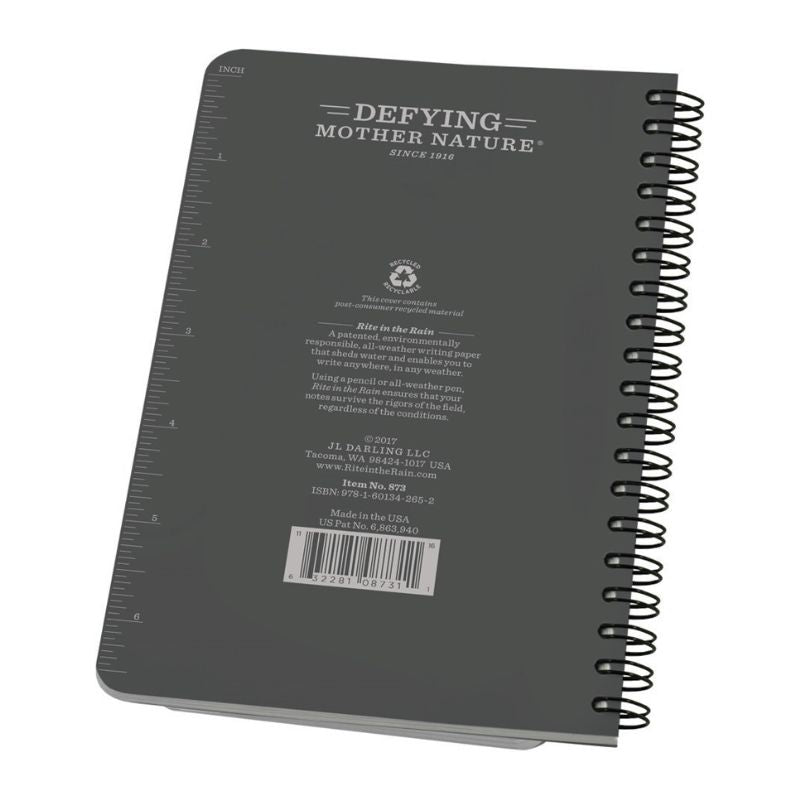 Rite in the Rain Side Spiral Notebook - Gray