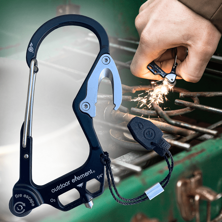 Fire Escape Multitool Carabiner (Specialty Version) - Black Forest