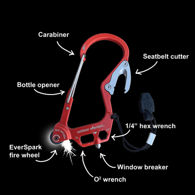 Fire Escape Multitool Carabiner (Specialty Version) - Black Forest