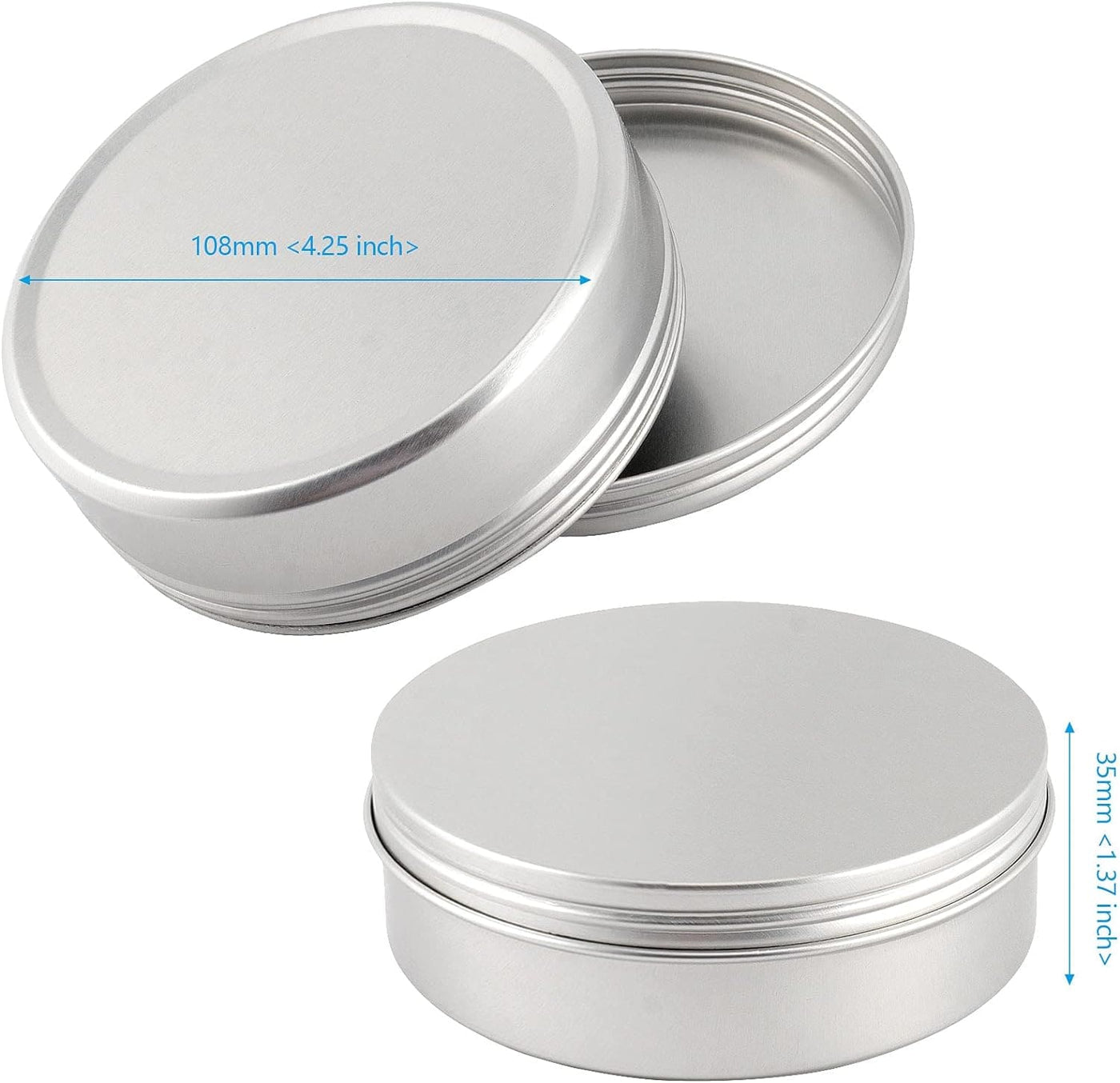 Aluminum Tin Storage Cans 10oz.