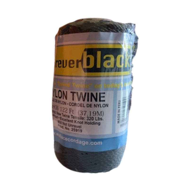 Black Nylon Twine #36  Mariner Tarred Twisted Nylon Twine (122 ft