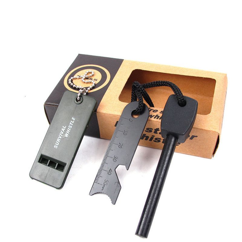 Ferro Rod with Fire Starter and Whistle
