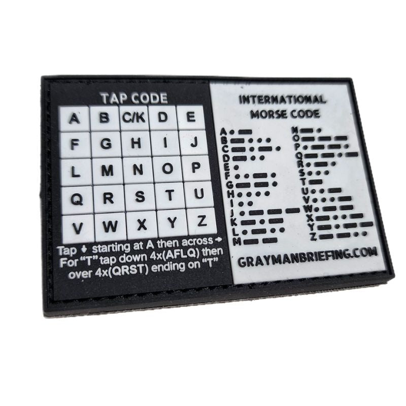 Storage Pocket Patch: Morse and Tap Code