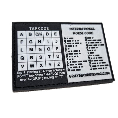 Storage Pocket Patch: Morse and Tap Code