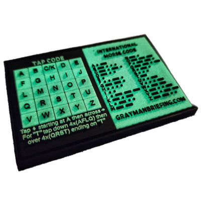 Storage Pocket Patch: Morse and Tap Code