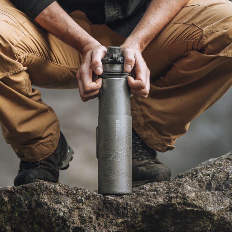 GRAYL 24oz GeoPress® Ti (Titanium) | Survival Gear | Water