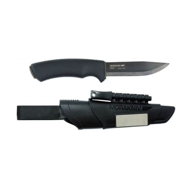 Morakniv Bushcraft Survival Black knife and sheath with striker tool, premium bushcraft gear, custom kit builds A Way Through the Wilderness