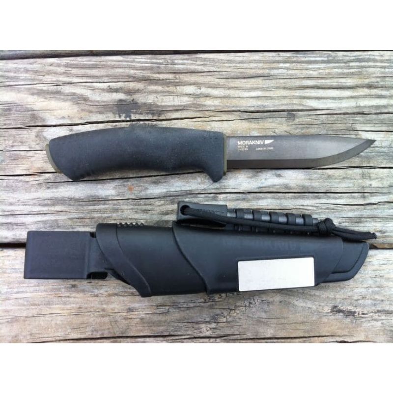 Morakniv Bushcraft Survival Black knife with sheath and fire striker, premium bushcraft equipment, custom kit builds, A Way Through the Wilderness