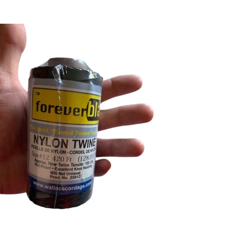 Black Nylon Twine #12 | Mariner Tarred Twisted Nylon Twine (420 ft