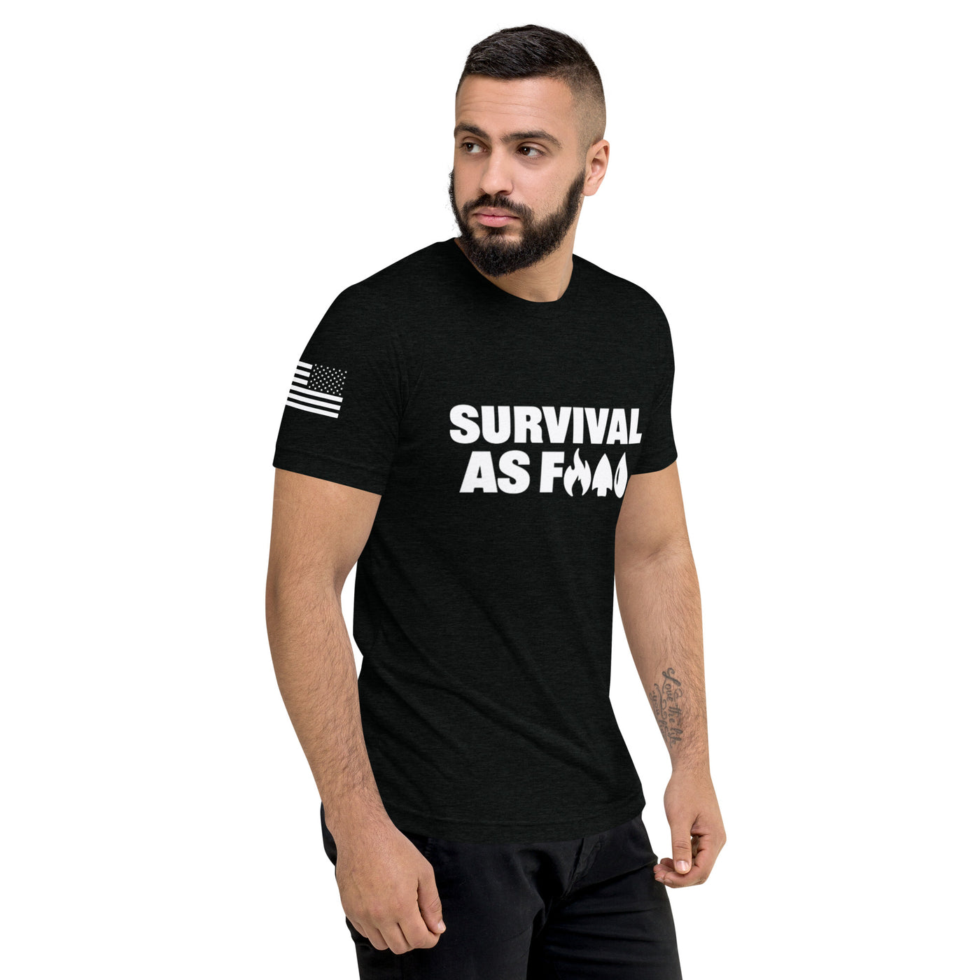 Survival AF Short Sleeve T-shirt - Black/White