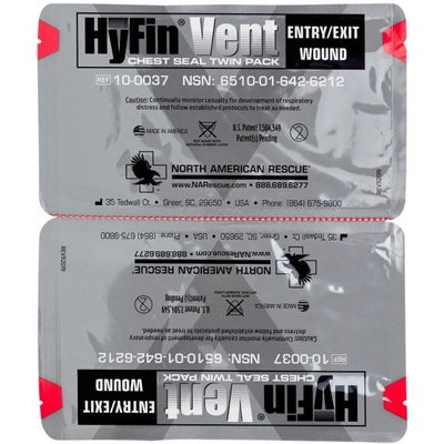 North American Rescue HYFIN Vent Chest Seal Twin Pack