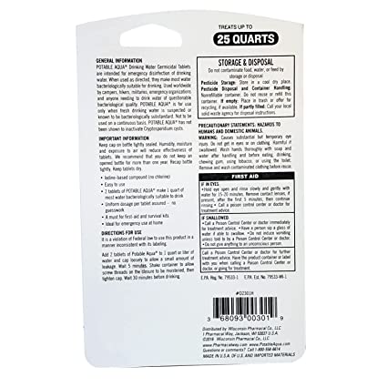 Potable Aqua Tablets