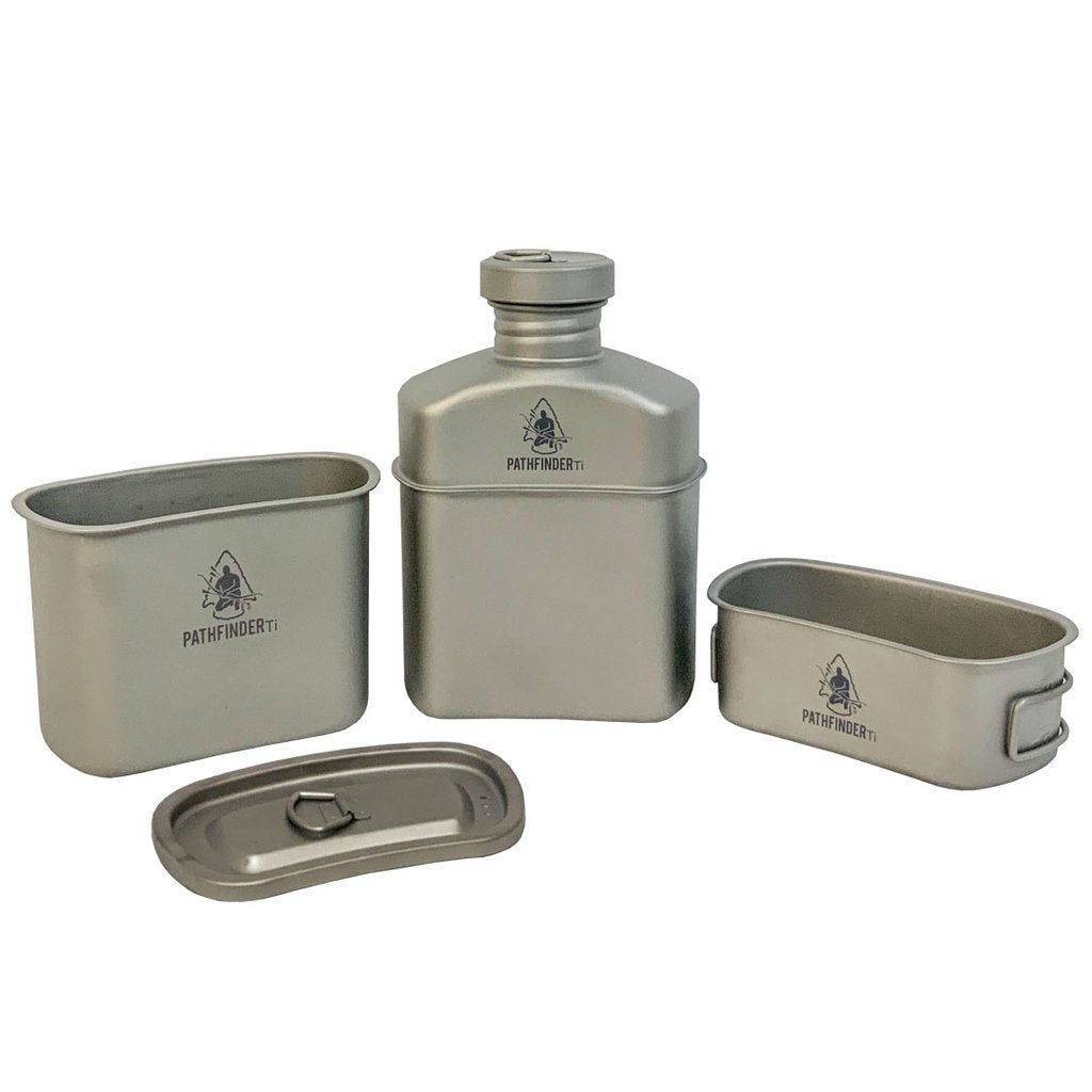 Pathfinder 1100ml Titanium Canteen Cooking Set – Survival Gear BSO