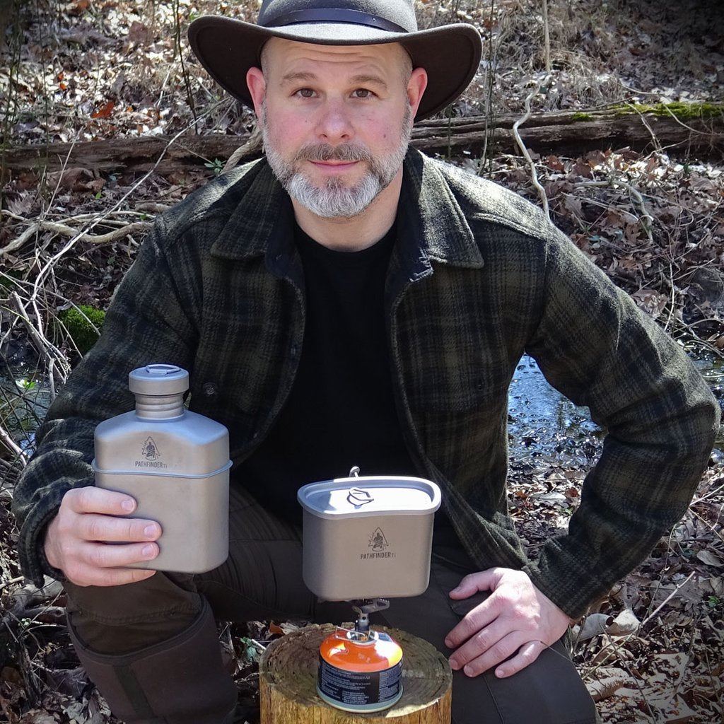 Pathfinder 1100ml Titanium Canteen Cooking Set – Survival Gear BSO