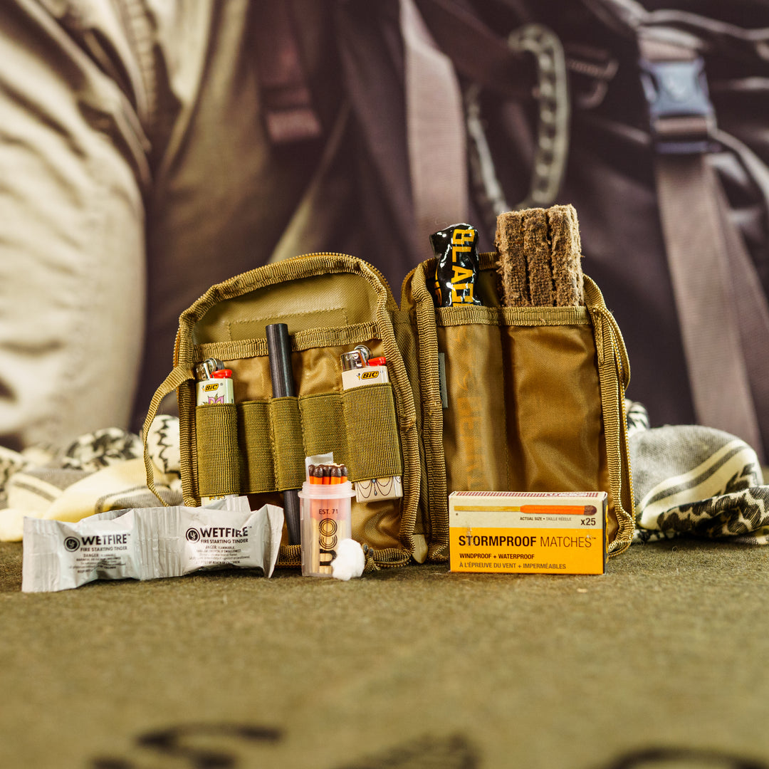 Coyote Survival Gear Kit | Sling Bag, Wazoo Cache Cap, Belt