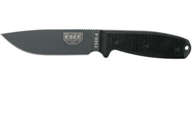 ESEE-4P-TG-B Gunsmoke Plain Edge