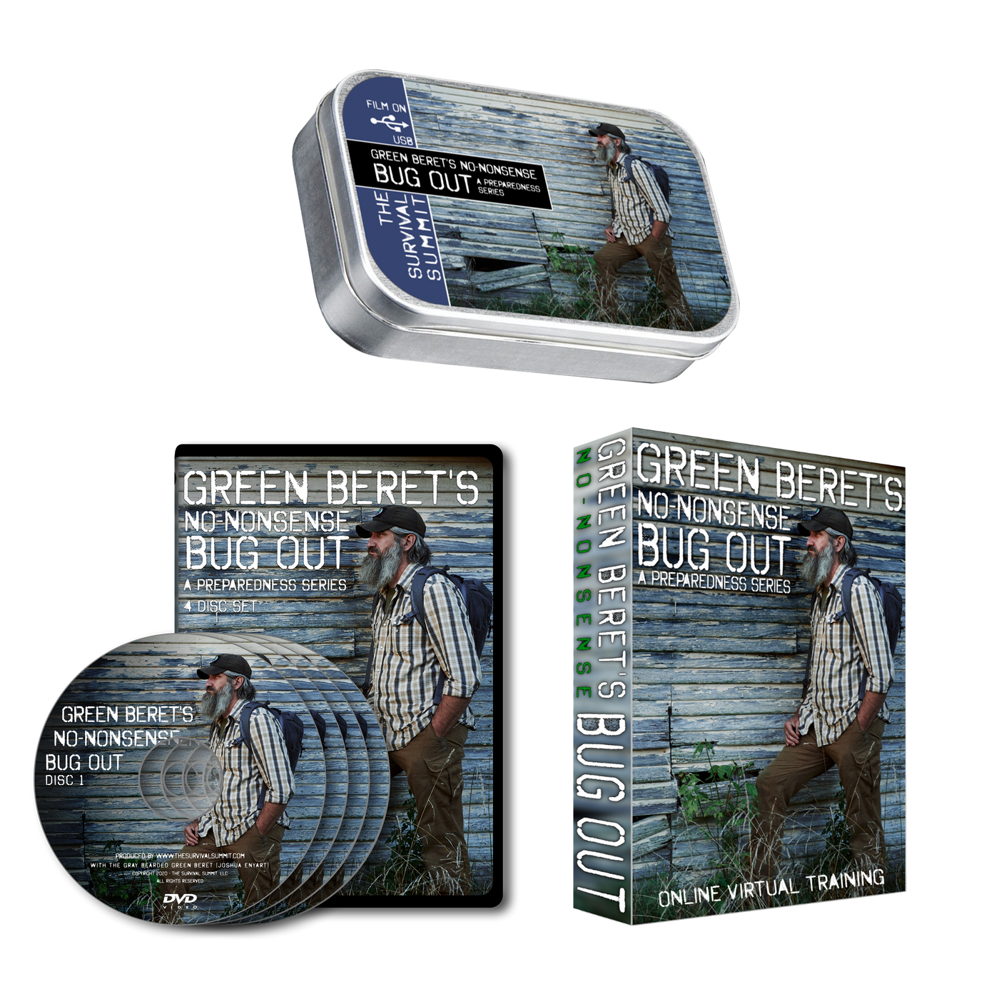 Gray Bearded Green Beret’s No-Nonsense Bug Out DVD or USB