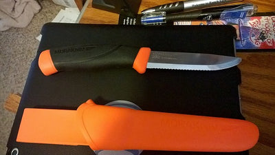 Mora Companion Serrated High Vis Orange