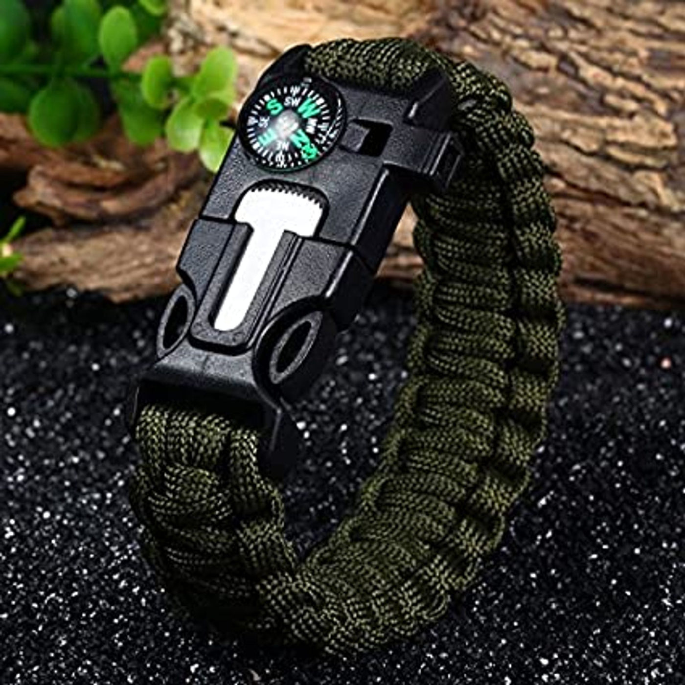 Buy 7 in 1 Outdoor Multifunctional Camping Bracelet  LED/Flint/Whistle/Scraper/Compass Rope Paracord Survival Gear Escape  Bracelet Online at desertcartINDIA