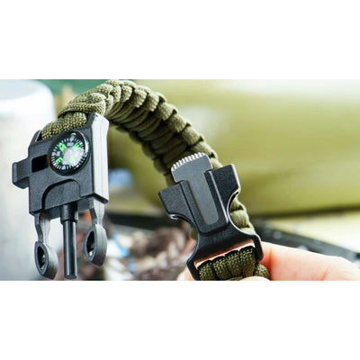 Multi-function Military Emergency Survival Paracord 4mm Bracelet Outdoor  Scraper Whistle buckle paracord tools 550 paracord