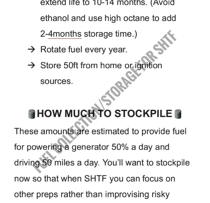 Gasoline Storage & Procurement - Preparedness Approach to Fuel