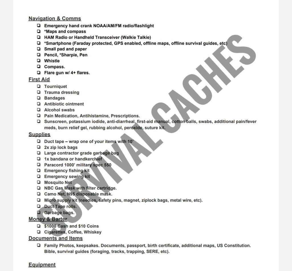 Survival Caches - Survival Caches (SHTF Deployment Guide)