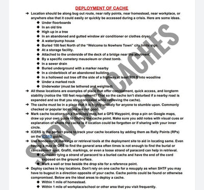 Survival Caches - SHTF Deployment Guide