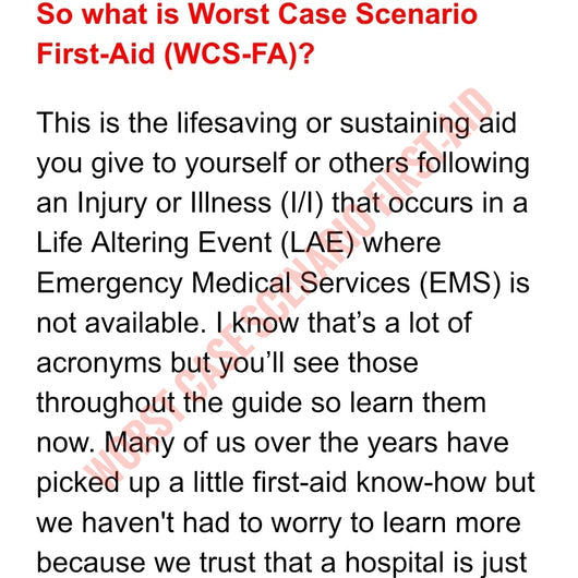 Worst Case Scenario First-Aid - Disaster and Wilderness Medical Survival Guide