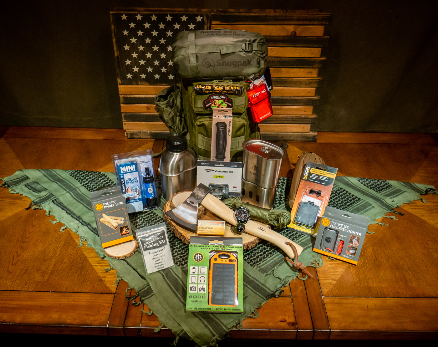 Bushcraft Kit - Survival 1st Aid Kit Bug Out Bag Emergency Survival Kit