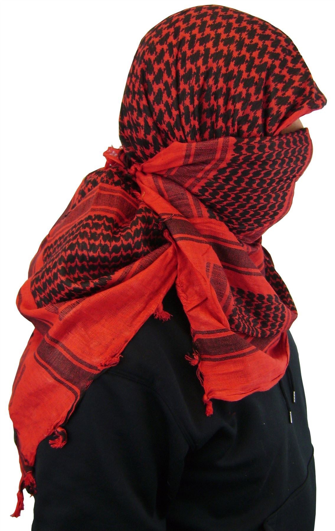 Shemagh Head Wrap Red/BLK