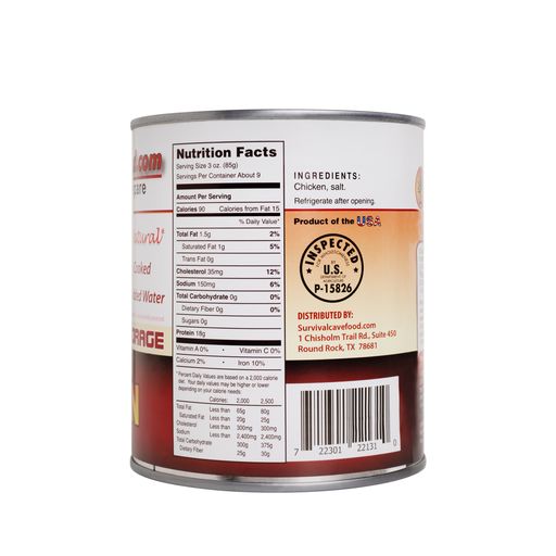 Canned Chicken Full Case - 28oz. cans (12 cans/1 case)