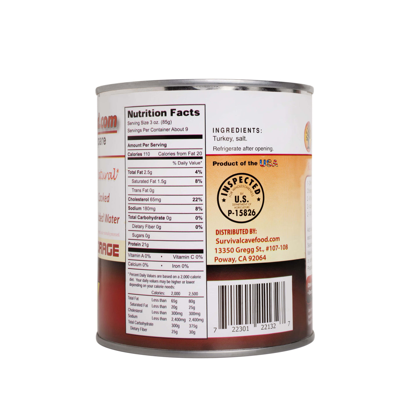 Canned Turkey Full Case -  28oz. cans (12 cans/1 case)