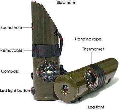 Survival Whistle Compass