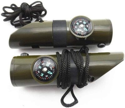 Multi-functional Emergency Survival Whistle With Compass